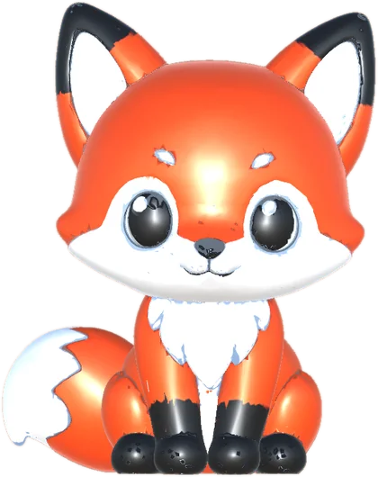 A glossy fox toy